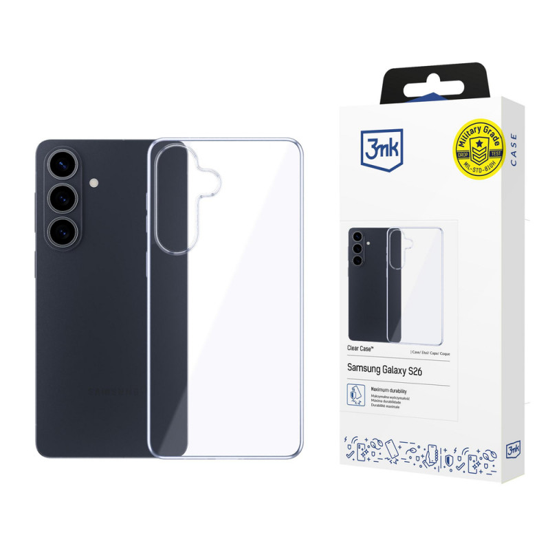 3MK Clear Case for Samsung Galaxy S26, Transparent