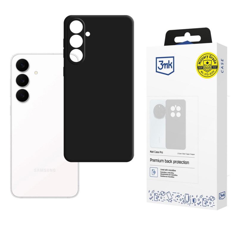 3MK Matt Case Pro for Samsung Galaxy S25 FE, Black