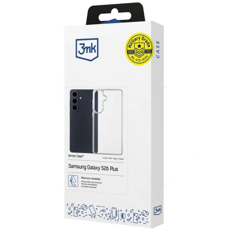 3MK Armor Case for Samsung Galaxy S26, transparent