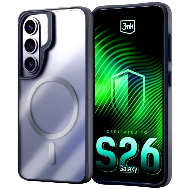 3mk Satin Armor MagCase Samsung Galaxy S26 protective case, transparent black