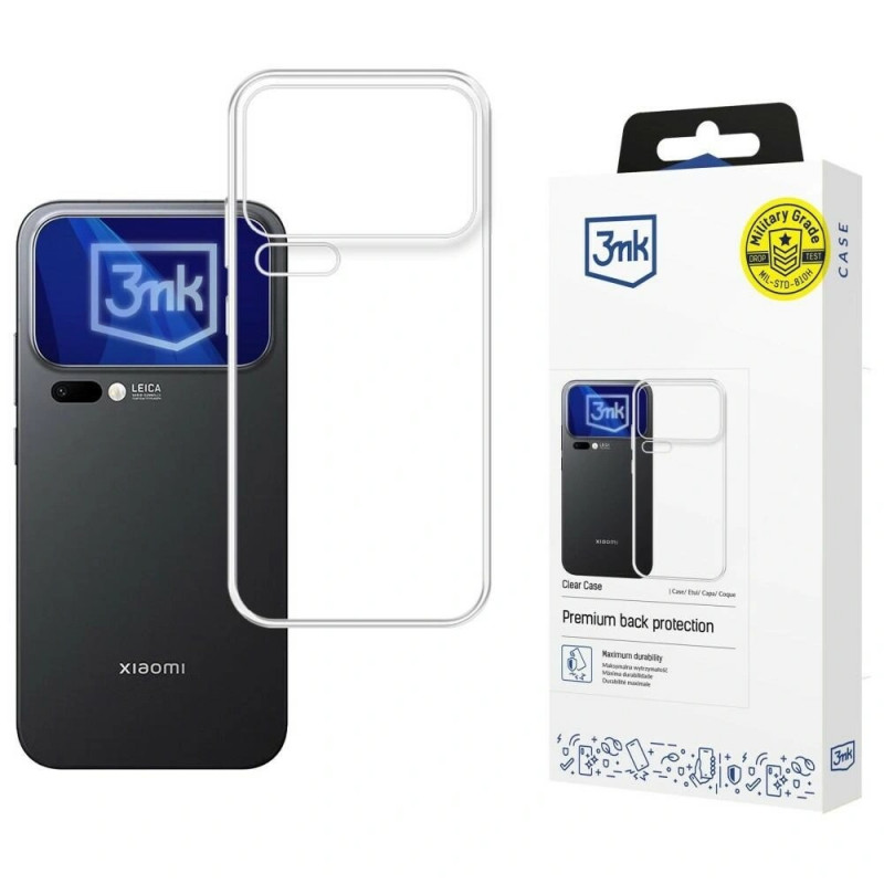 3MK Clear Case Xiaomi 17 Pro smartphone case, transparent