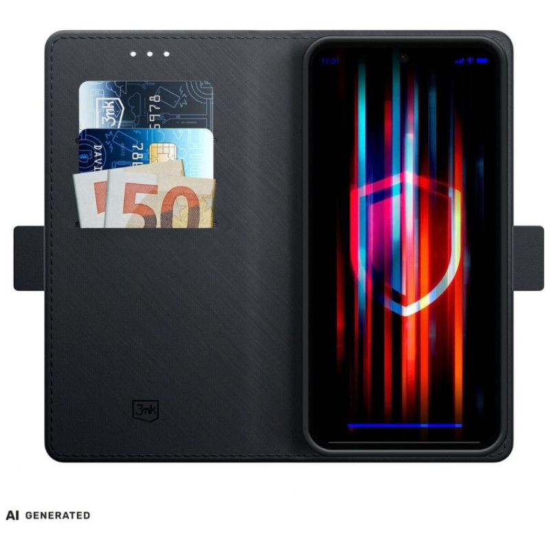 3MK Wallet Case Xiaomi 17 smartphone case, black