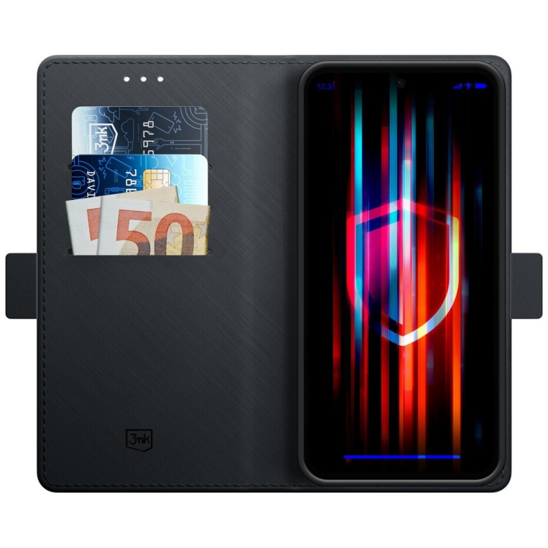 3MK Wallet Case Google Pixel 10A smartphone case, black