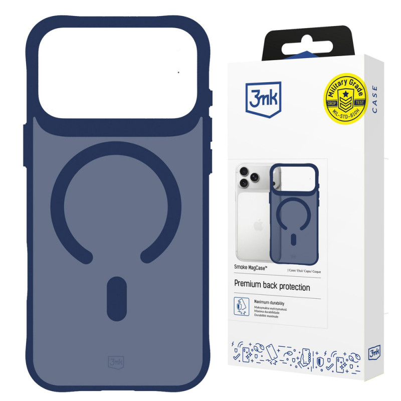 3MK Smoke MagCase for Apple iPhone 17 Pro, blue