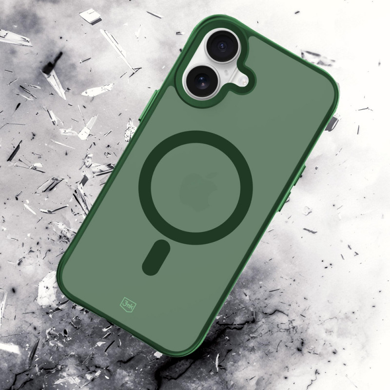 3MK Smoke MagCase for Apple iPhone 16, green