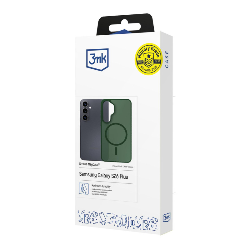 3MK Smoke MagCase for Samsung Galaxy S26+, green