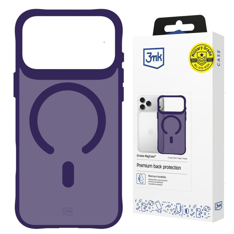 3MK Smoke MagCase for Apple iPhone 17 Pro, purple