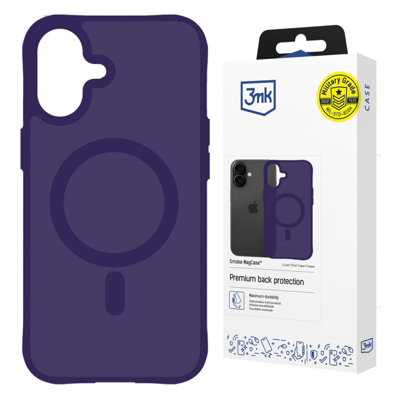 3MK Smoke MagCase for Apple iPhone 17, purple