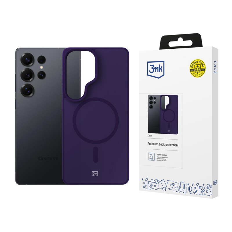 3MK Smoke MagCase for Samsung Galaxy S25 Ultra, purple