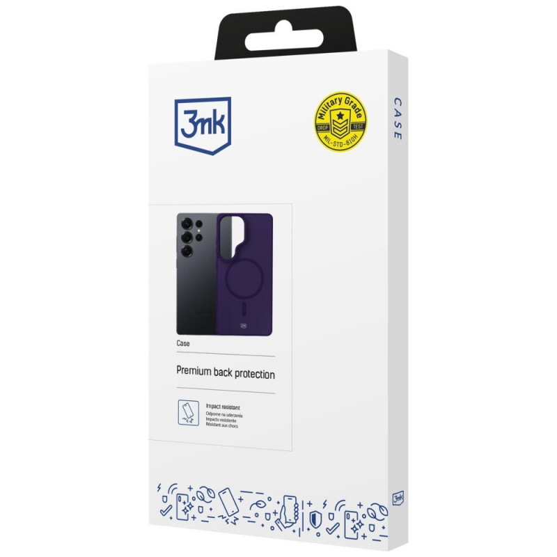 3MK Smoke MagCase for Samsung Galaxy S25 Ultra, purple