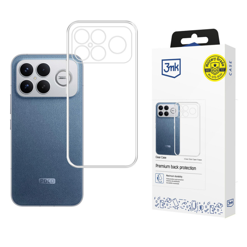 3MK Clear Case Xiaomi Poco F8 Ultra smartphone case, transparent