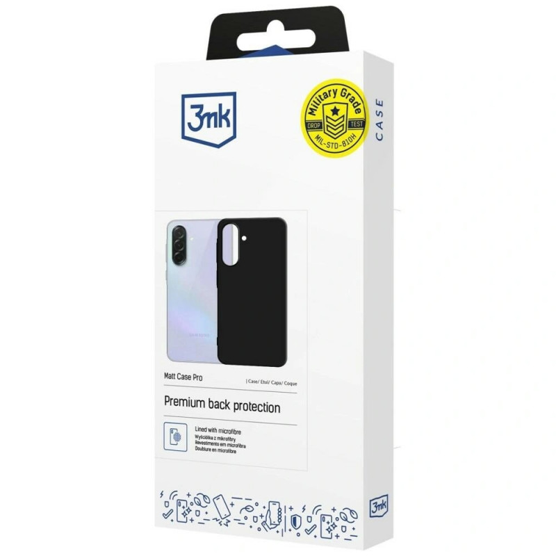 3MK Matt Case Pro Samsung Galaxy A37 smartphone case, black
