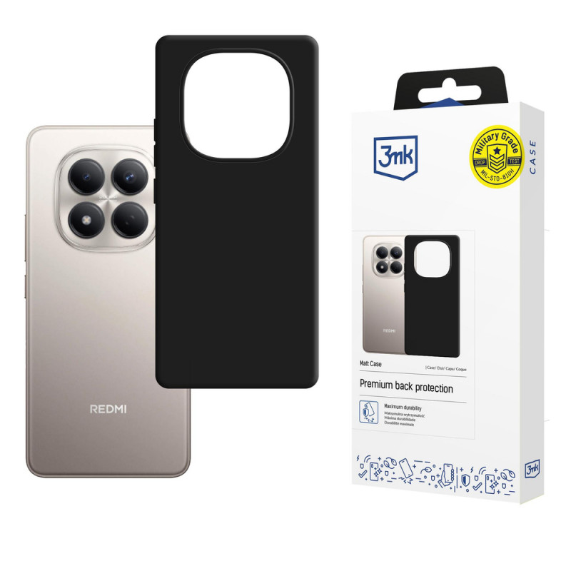 3MK Matt Case Xiaomi Redmi Note 15 Pro 4G smartphone case, black