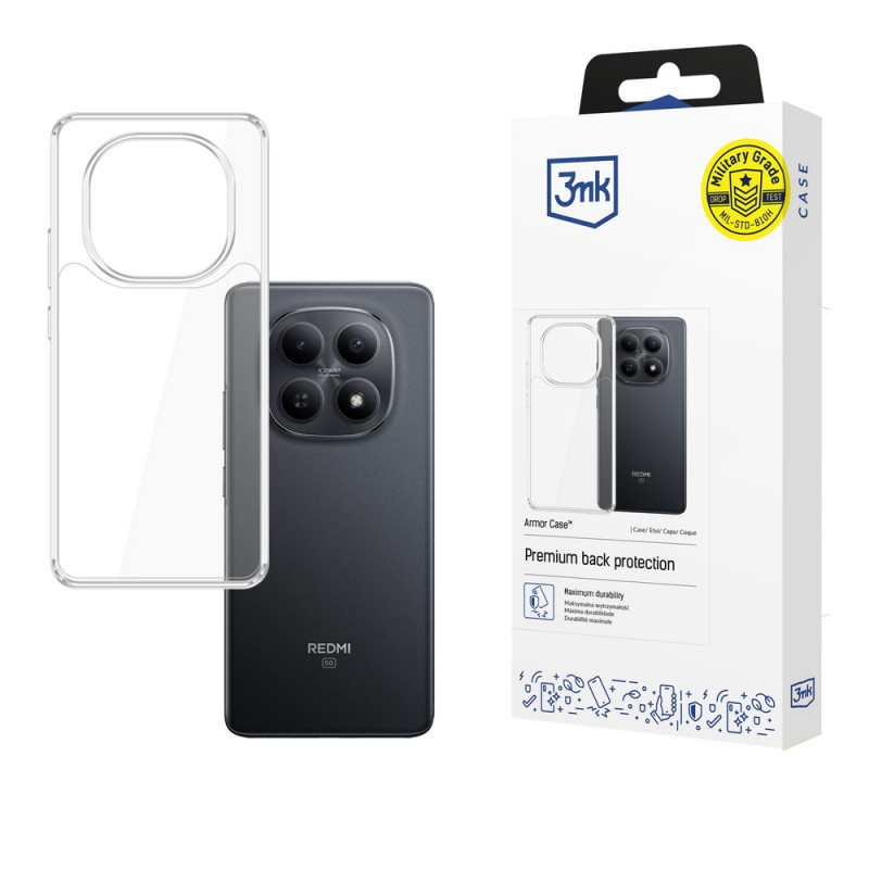 3MK Armor Case Xiaomi Redmi Note 15 4G / 5G smartphone case, transparent