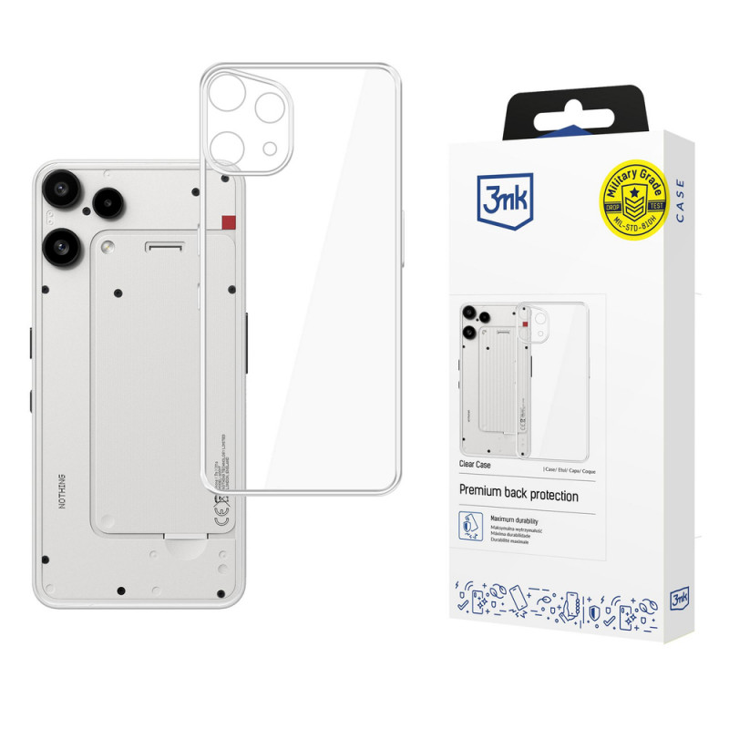 3MK Clear Case for Nothing Phone (3a) Lite, transparent