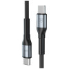 3MK Hyper Cable N-SERIES USB-C to USB-C cable, 1.5 m, 100 W, Black