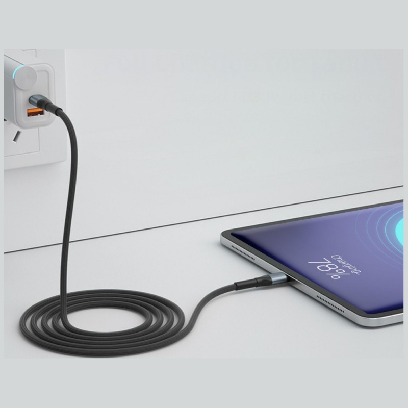 3MK Hyper Cable N-SERIES USB-C to USB-C cable, 1.5 m, 100 W, Black