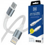 3MK Hyper Cable N-SERIES USB-C to Lightning cable, 1 m, 27 W, White