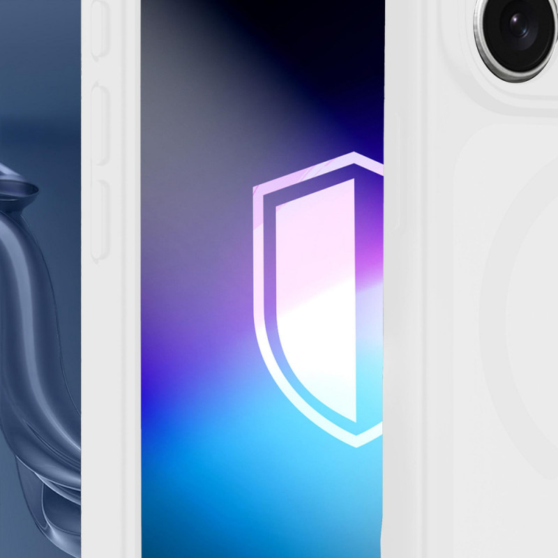 3MK Misty MagCase Apple iPhone 16 smartphone case, MagSafe-compatible, white