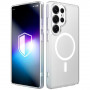3MK Misty MagCase Samsung Galaxy S25 Ultra smartphone case, MagSafe-compatible, white