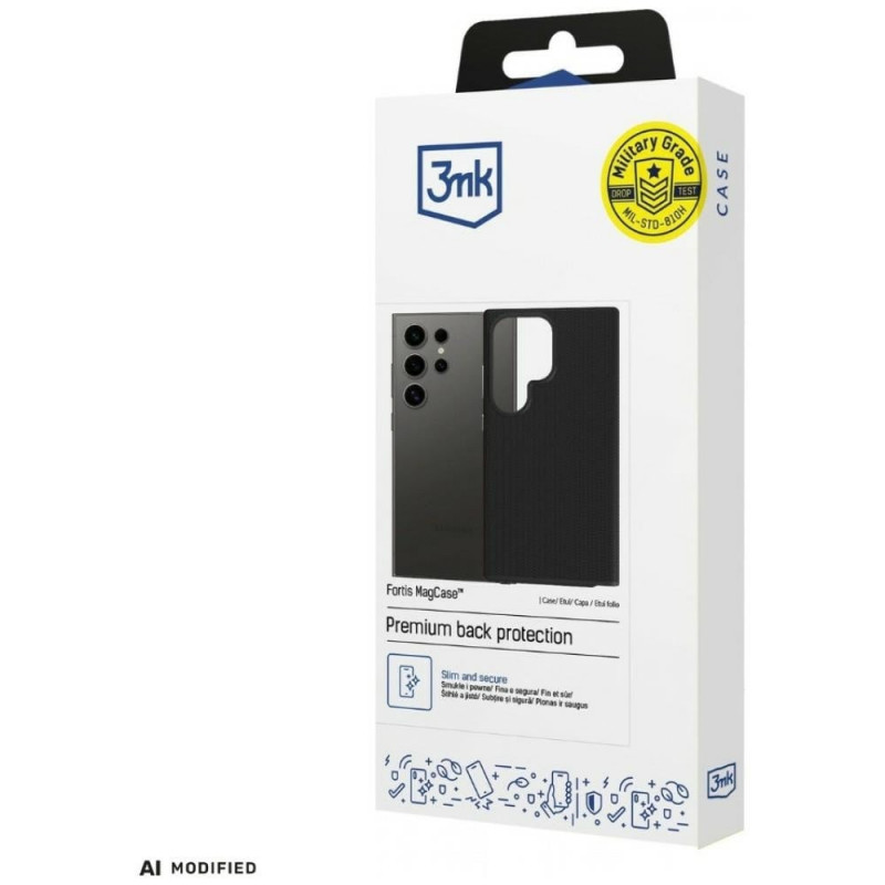 3MK Fortis MagCase Samsung Galaxy S24 Ultra case, black