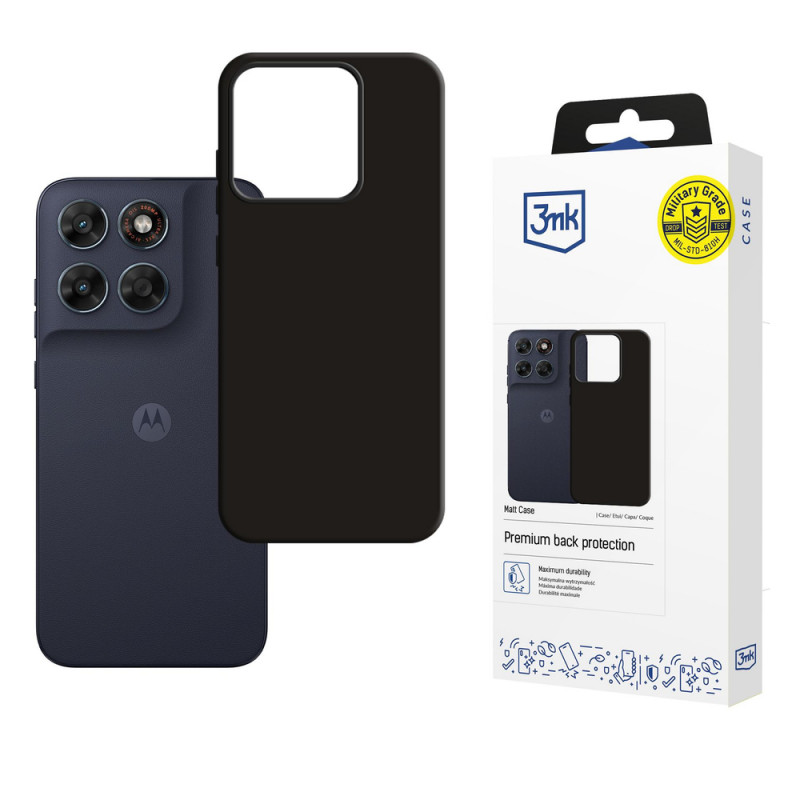 3MK Matt Case Motorola Moto G87, black
