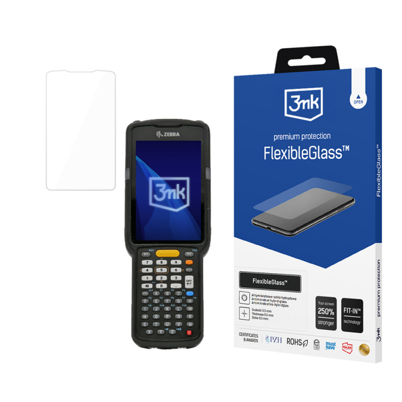 3MK FlexibleGlass hybrid glass screen protector for Zebra MC3300