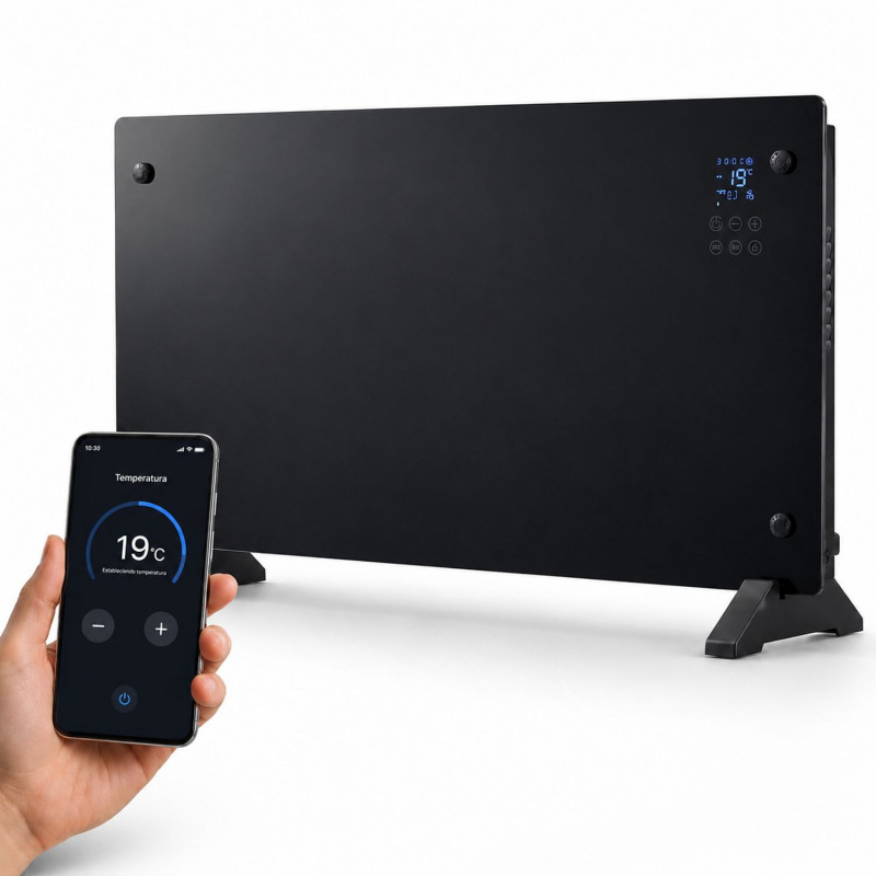 Extralink Smart Glass Panel Heater LPL-23A-BL, 2000 W, WiFi, Black