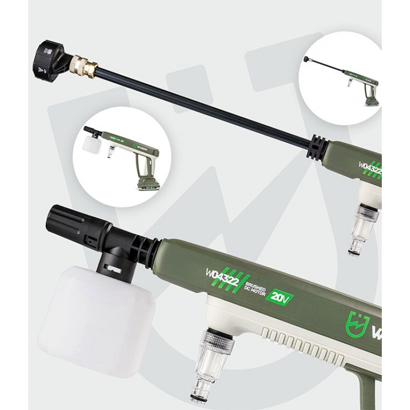 Wuber W04322 Cordless Pressure Washer, 20 V, 300 l/h