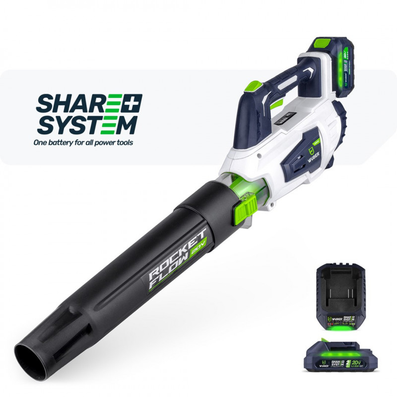 Wuber W04400 Cordless Blower, 20 V, 160 km/h
