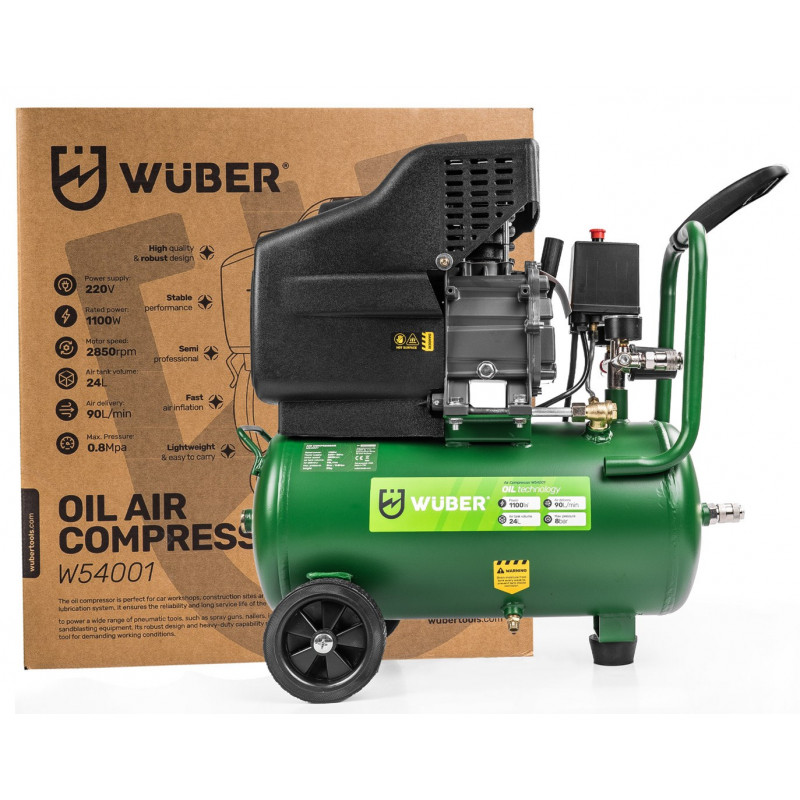 Wuber W54001 Oil Air Compressor, 24 L