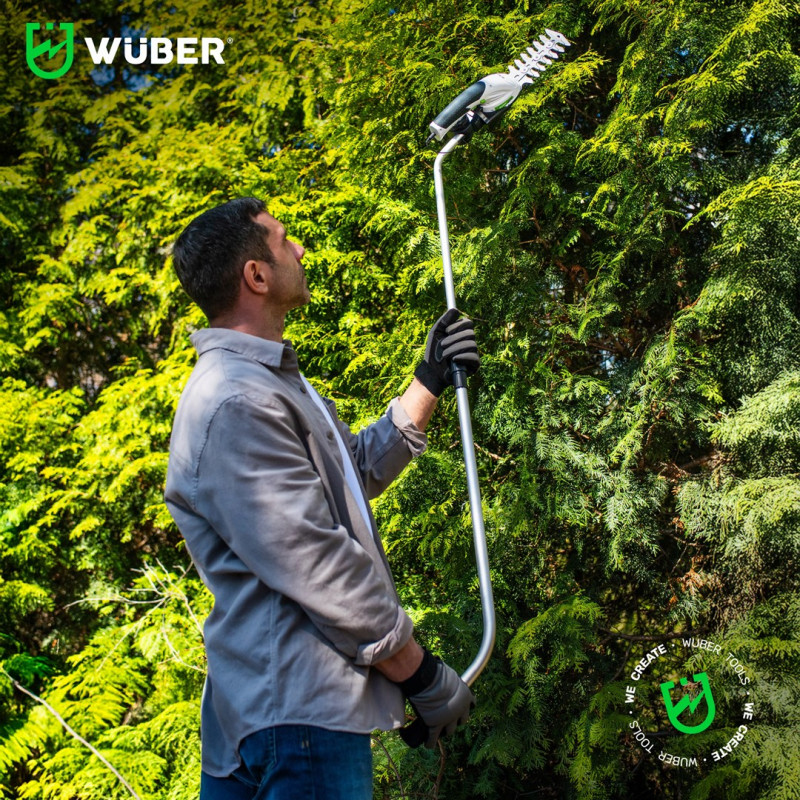 Wuber W23320 Cordless 2-in-1 Hedge and Grass Trimmer, 7.2 V, 120 mm Cut, USB-C