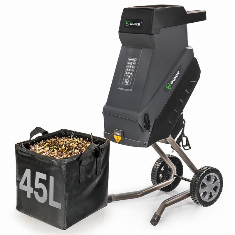 Wuber W94205 Electric Blade Branch Shredder, 2500 W, 45 L