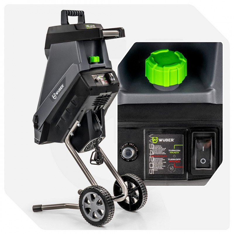 Wuber W94205 Electric Blade Branch Shredder, 2500 W, 45 L