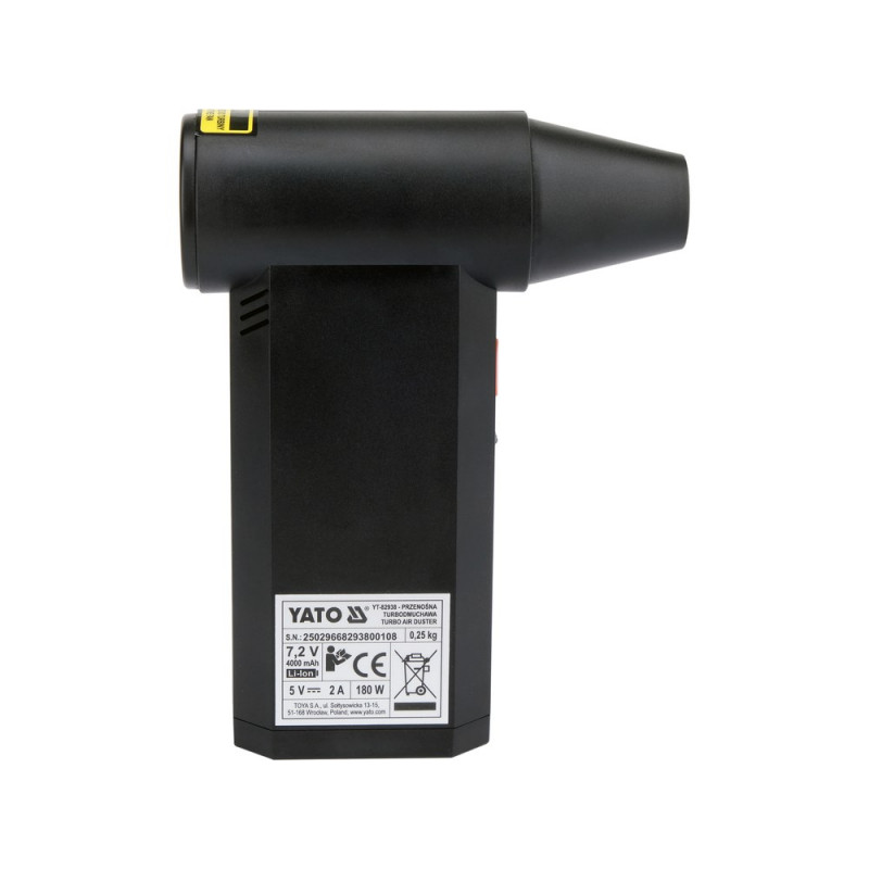 YATO YT-82938 Mini Blower, 7.2 V, 135000 rpm