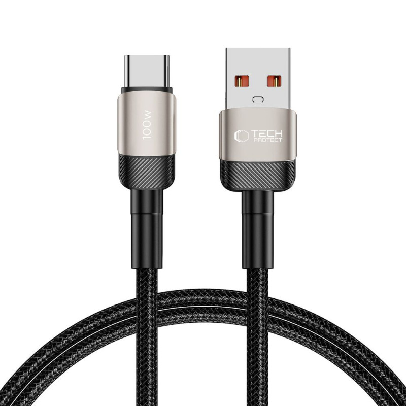 Tech-Protect UltraBoost Evo cable USB-A / USB-C 100W 5A 100cm Titanium