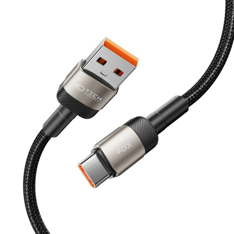 Tech-Protect UltraBoost Evo cable USB-A / USB-C 100W 5A 100cm Titanium
