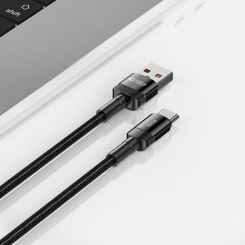 Tech-Protect UltraBoost Evo cable USB-A / USB-C 100W 5A 100cm Black