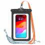 Tech-Protect UWC9 Universal Waterproof Case 8.9", Black/Orange