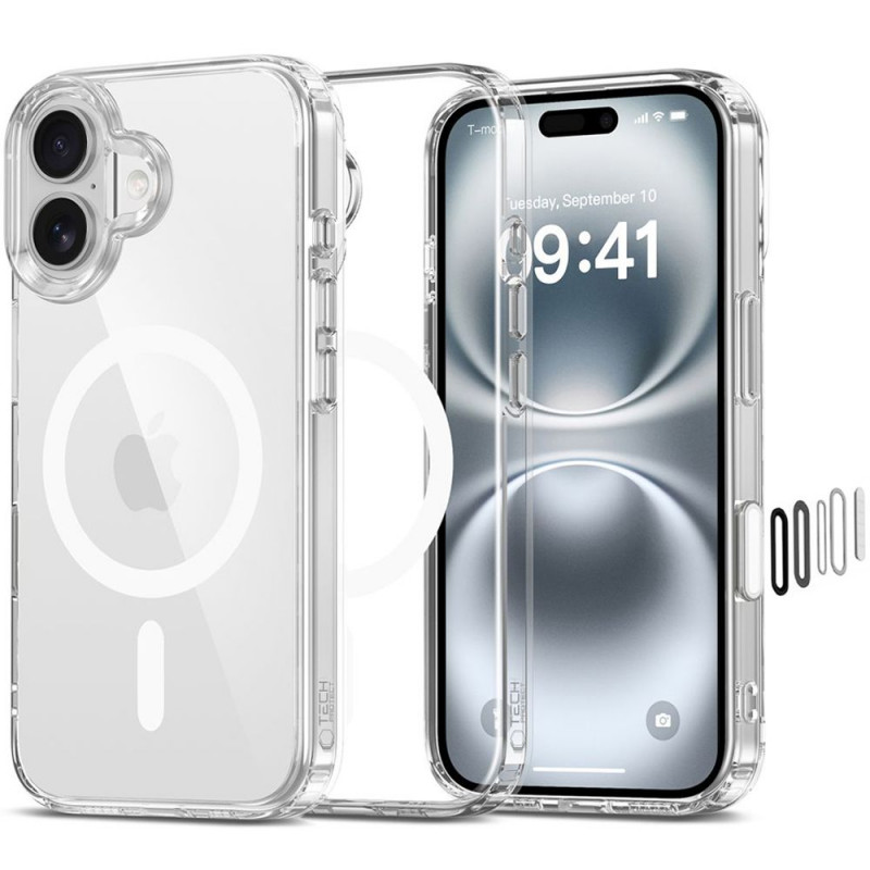 Tech-Protect Flexair Hybrid CC MagSafe Apple iPhone 16 Case, Clear
