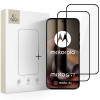Tech-Protect Glass Fit+ Motorola Moto G67 / G77 Tempered Glass, Black (2 pcs)