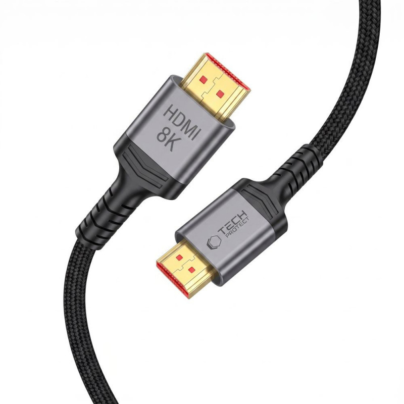 Tech-Protect UltraBoost HDMI 2.1 Cable THP5553, 4K 120Hz, 8K 60Hz, 100 cm, Black