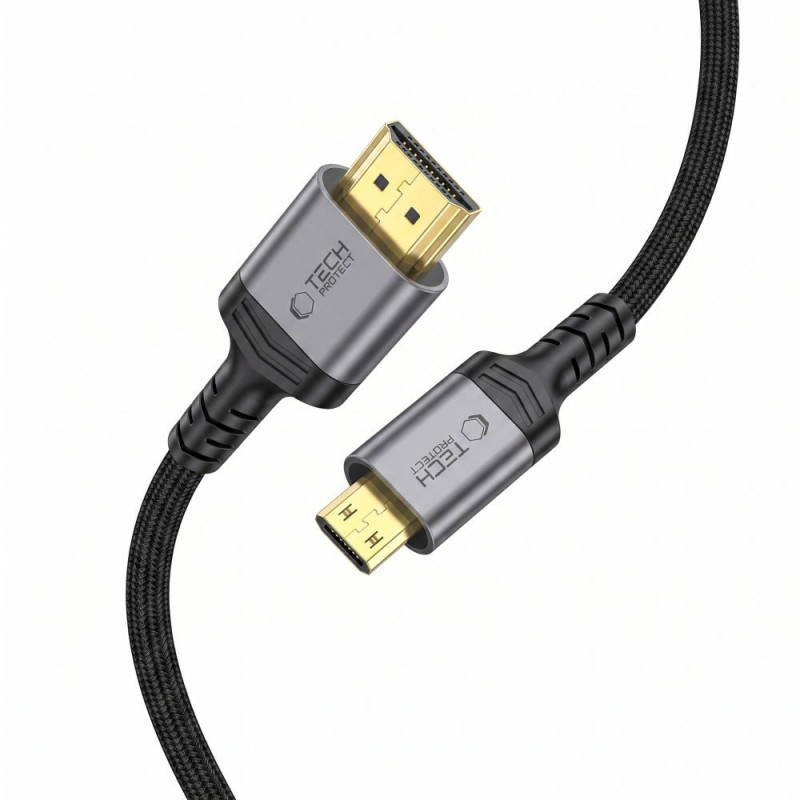 Tech-Protect UltraBoost Mini HDMI to HDMI 2.1 Cable, 8K 60Hz, 200 cm, Black