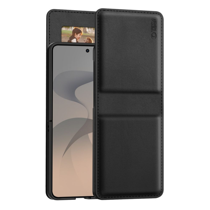 Tech-Protect Wallet Case for Samsung Galaxy Z Flip 8, Black