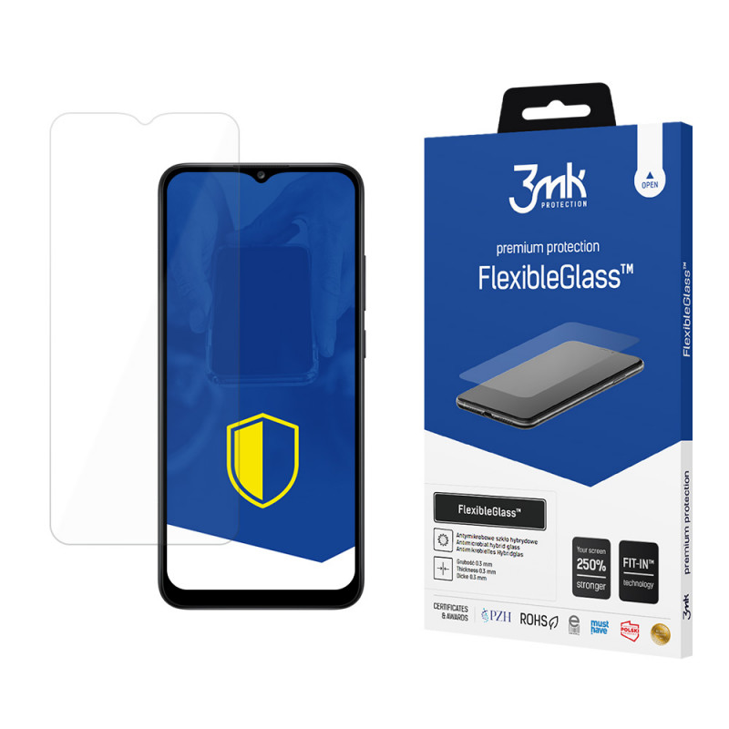 3MK FlexibleGlass Samsung Galaxy A02s Hybrid Glass Screen Protector, 3MK1397