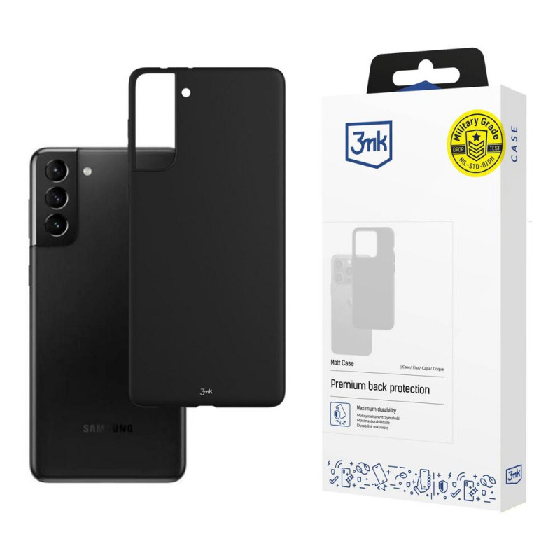3MK Matt Case for Samsung Galaxy S21+ Plus 5G, black