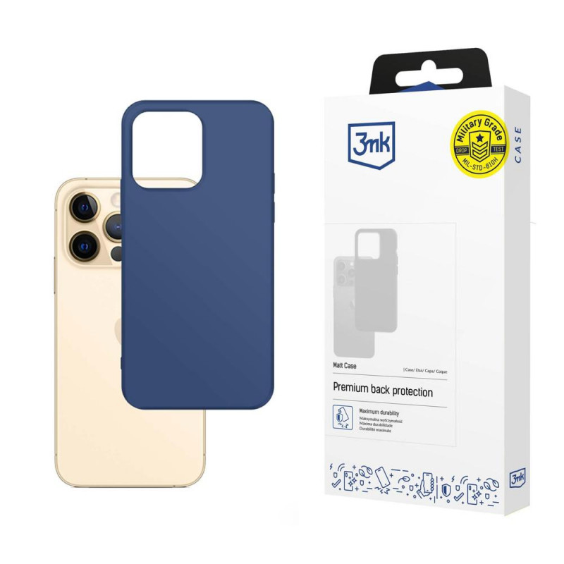 3MK Matt Case for Apple iPhone 13 Pro, blue (blueberry)