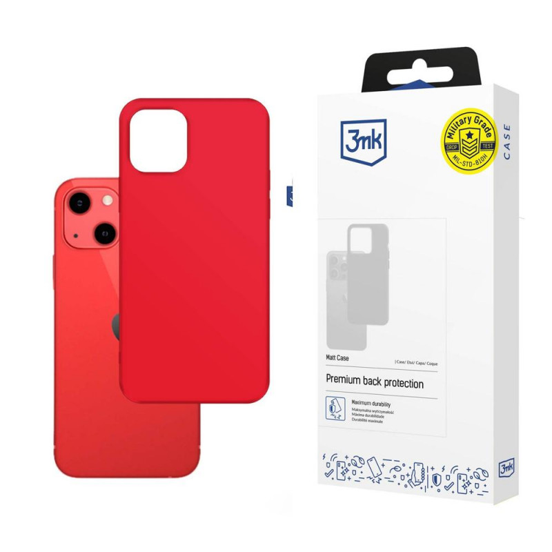 3MK Matt Case for Apple iPhone 13 (3MK3394STR), strawberry red