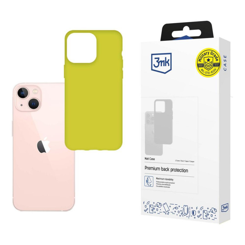 3MK Matt Case Apple iPhone 14 phone case, lime green