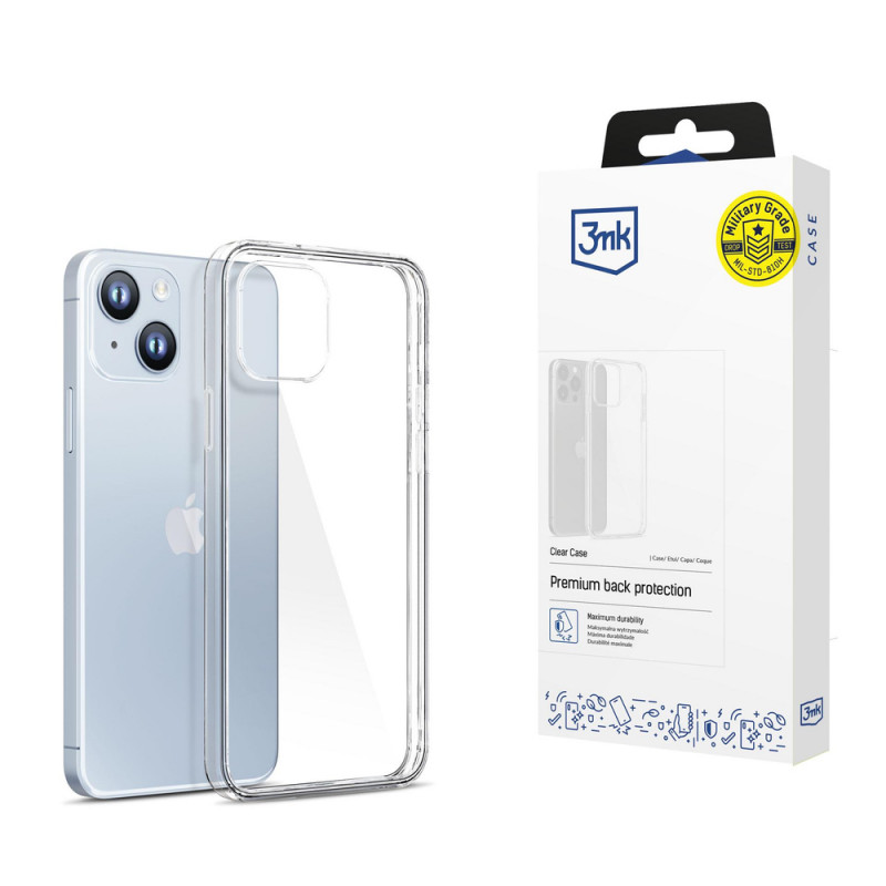 3MK Clear Case for Apple iPhone 14 Plus / 15 Plus, transparent